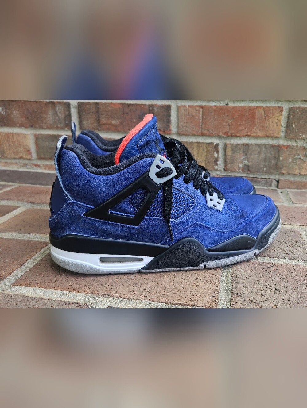 Nike Air Jordan 4 Retro Winterized Loyal Blue GS Size 6.5Y/8 Womens CQ9745-401